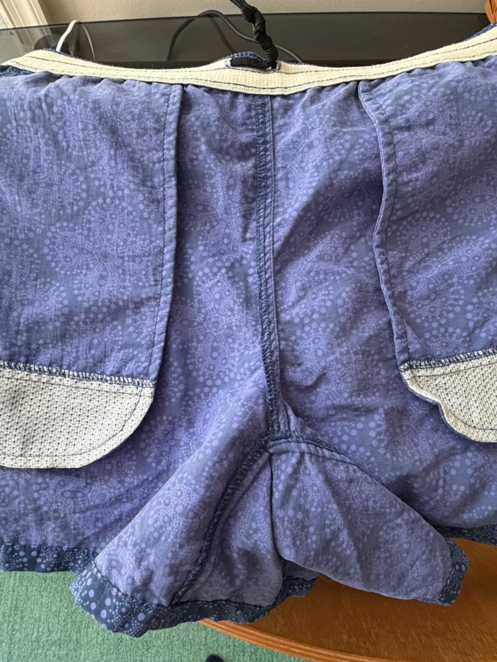 Patagonia Women's Navy Floral-Dot Elastic-Waist Athletic Shorts Premium quality - Picture 6 of 9